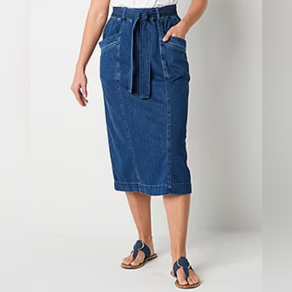 St. John's Bay women's midi denim skirt NWOT!